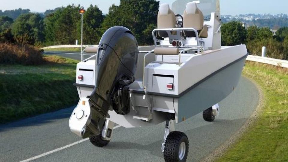 Skipperfox® Motorboot mit Rädern