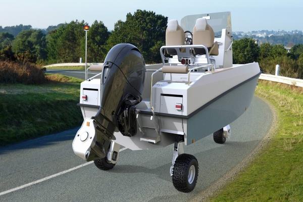 Skipperfox® Motorboot mit Rädern